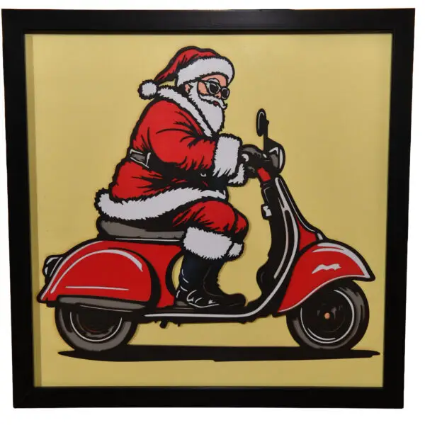 Père Noël en Vespa